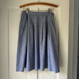 NWOT Uniqlo Blue Midi Skirt, Size M